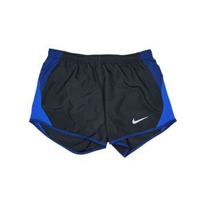 Nike Air Tempo 5k Dri-Fit running shorts sz XS * Black w/ Blue Mesh & Blue Trim